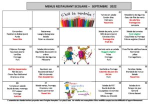 Menus restauration scolaire - Commune de Reignier-Ésery